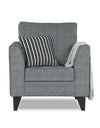 Adorn India Enzo Decent  (3 Years Warranty) 1 Seater Sofa (Grey) Modern