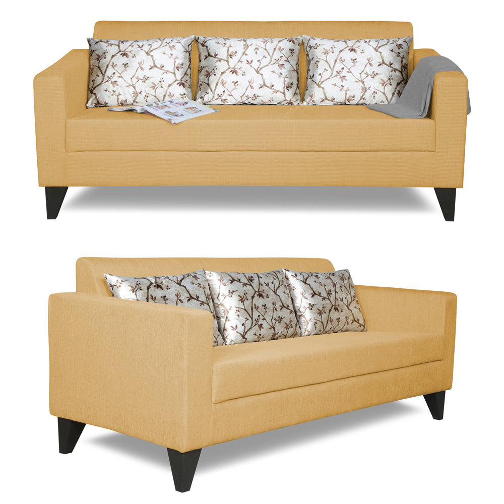 Adorn India Bladen 3 Seater Sofa (Beige)