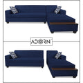 Adorn India Blazer L Shape 6 Seater Sofa Set (Right Side) (Blue)
