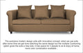Adorn India Magnum 3 Seater Sofa (Camel)