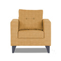 Adorn India Hallton Tufted 1 Seater Sofa (Beige) (3 Year Warranty)