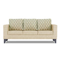 Adorn India Straight line Plus Blossom 3 Seater Sofa (Beige) (3 Year Warranty)