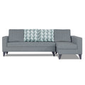Adorn India Beetle Plus Bricks L Shape 6 Seater Sofa Set (Right Hand Side) (Grey) (3 Year Warranty)