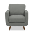 Adorn India Damian 1 Seater Sofa (Grey) (3 Year Warranty)