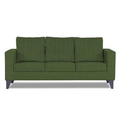 Adorn India Straight Line Plus Decent 3 Seater Sofa (Green)