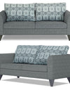 Adorn India Cortina Damask (3 Years Warranty) 3+2+1 6 Seater Sofa Set with Centre Table (Grey) Modern
