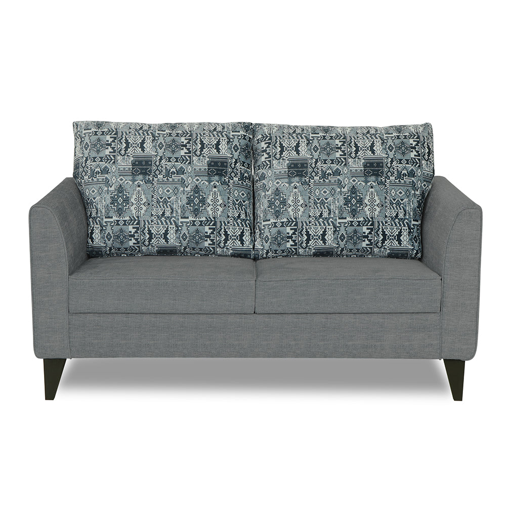 Adorn India Sheldon Crafty 2 Seater Sofa (Grey)