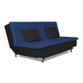 Adorn India Aspen 3 Sofa Cum Bed (Blue and Black) (3 Year Warranty)