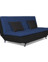 Adorn India Aspen three seater sofa cum bed (Blue and Black)