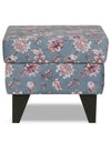 Adorn India Christoper 1 Seater Floral Print Puffy (Grey)