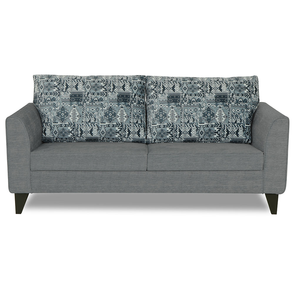 Adorn India Sheldon Crafty 3 Seater Sofa (Grey)