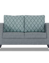Adorn India Straight line Plus Blossom 2 Seater Sofa (Grey)