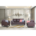 Adorn India Straight line Plus Leatherette 3+2+1 6 Seater Sofa Set (Brown) (3 Year Warranty)