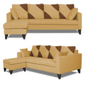Adorn India Denver L Shape 5 Seater Sofa Set LHS (Beige) (3 Year Warranty)