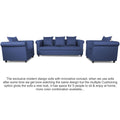 Adorn India Magnum 3-1-1 Sofa Set (Blue)