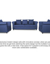Adorn India Magnum 3-1-1 Sofa Set (Blue)
