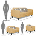 Adorn India Bladen 3-2-1 Six Seater Sofa Set (Beige)