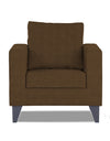 Adorn India Hallton Plain 1 Seater Sofa Set (Brown)