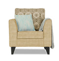 Adorn India Cortina Damask 1 Seater Sofa (Beige)