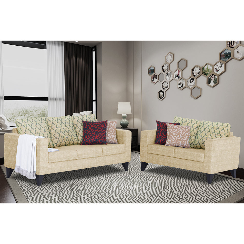 Straight line Plus Blossom 3+2 5 Seater Sofa Set (Beige)