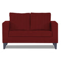 Adorn India Hallton Plain 2 Seater Sofa (Maroon) (3 Year Warranty)