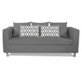Adorn India Poland 3 Seater Sofa (Grey)