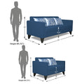Adorn India Bladen 3-2 Five Seater Sofa Set (Blue)