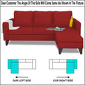 Adorn India Chandler Plain L Shape 4 Seater Sofa Set (Red) (3 Year Warranty)