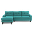 Adorn India Midas L Shape 6 Seater Sofa Set Left Hand Side (Aqua Blue) (3 Year Warranty)