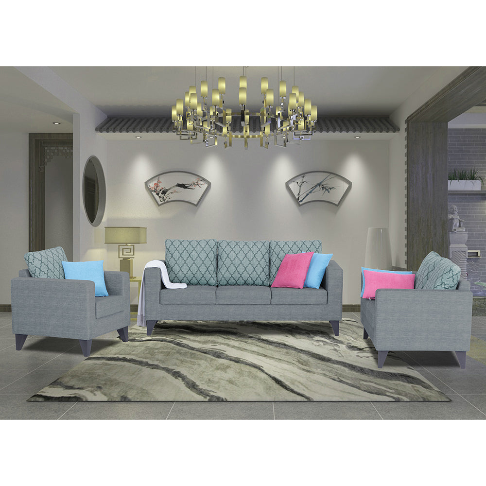 Straight line Plus Blossom 3+2+1 6 Seater Sofa Set (Grey)
