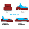 Adorn India Easy Alyn Plus Decent 2 Seater Sofa Cum Bed (3x6) (Red) (1 Year Warranty)