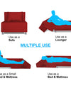 Adorn India Easy Alyn Plus Decent 2 Seater Sofa Cum Bed (3x6) (Red)
