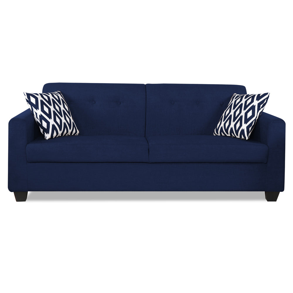 Adorn India Blazer Plus 3 Seater Sofa (Blue)