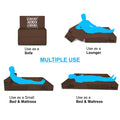 Adorn India Easy 1 Seater Sofa Cum Bed (Rhombus Pattern) Chennile Fabric - Washable Cover - Including 1 Cushion - Size 2.5' x 6' Ft (Brown Color) Perfect for Home & Office for Guests