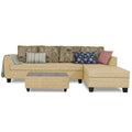 Raiden Crafty L Shape 6 Seater Sofa Set with Center Table (Right Hand Side) (Beige)