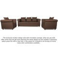 Adorn India Magnum 3-1-1 Sofa Set (Brown)