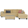 Raiden Decent Premium L Shape 6 Seater Sofa Set with Center Table (Right Hand Side) (Beige)