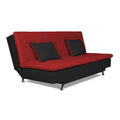 Adorn India Aspen 3 Seater Sofa Cum Bed (Red and Black) (3 Year Warranty)