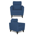 Adorn India Cardello 1 Seater Sofa (Blue) (3 Year Warranty)