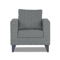 Adorn India Hallton Plain 1 Seater Sofa (Grey) (3 Year Warranty)