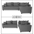 Winston L Shape 6 Seater Sofa Set (Right Side) (Grey)