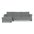 Adorn India Valencia Plus Decent L Shape 6 Seater Sofa Set (Left Hand Side) (Grey)