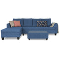 Raiden Decent Premium L Shape 6 Seater Sofa Set with Center Table (Left Hand Side) (Blue)
