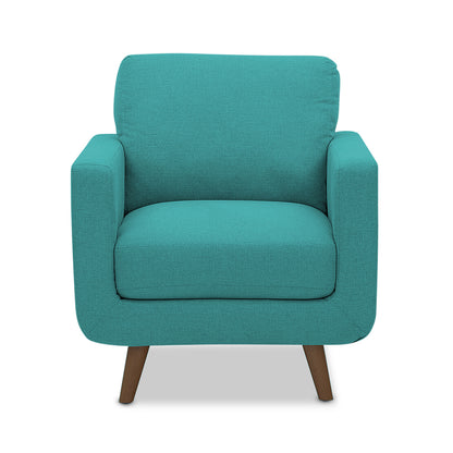 Adorn India Damian 1 Seater Sofa (Aqua Blue)