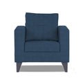Adorn India Hallton Tufted 1 Seater Sofa (Blue) (3 Year Warranty)