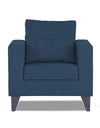 Adorn India Hallton Tufted 1 Seater Sofa (Blue)