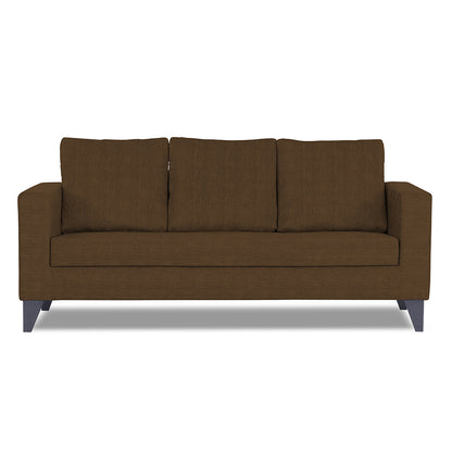 Adorn India Hallton Plain 2 Seater Sofa Set (Brown)
