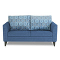 Adorn India Cortina Damask 2 Seater Sofa (Blue)