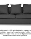 Adorn India Magnum 3 Seater Sofa (Dark Grey)