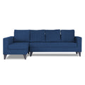 Adorn India Beetle Plus Stripes L Shape 6 Seater Sofa Set (Left Hand Side) (Blue) (3 Year Warranty)